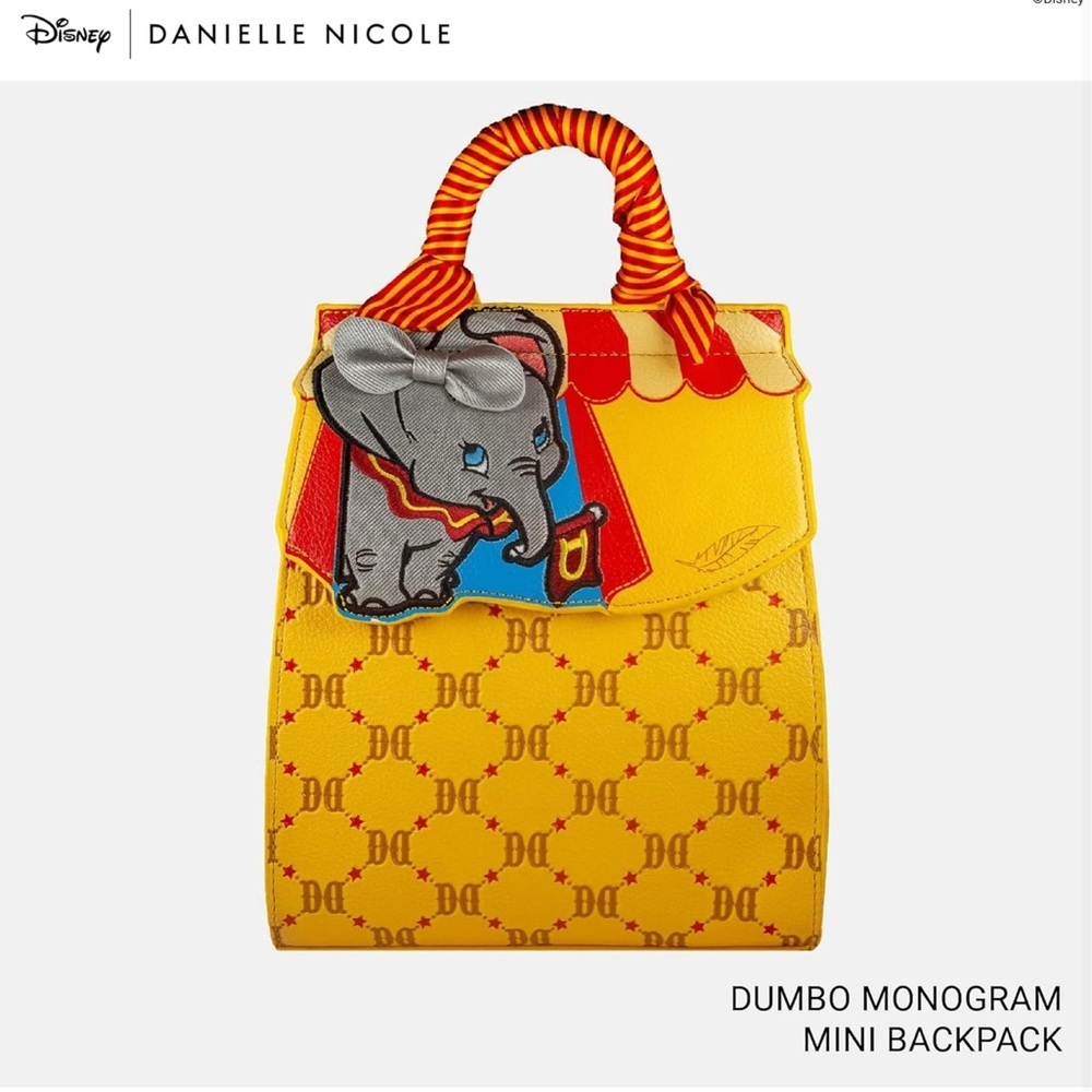 Disney Dumbo Danielle Nicole Mini Backpack, Monogram Small Handbag NWT​ - Picture 2 of 6